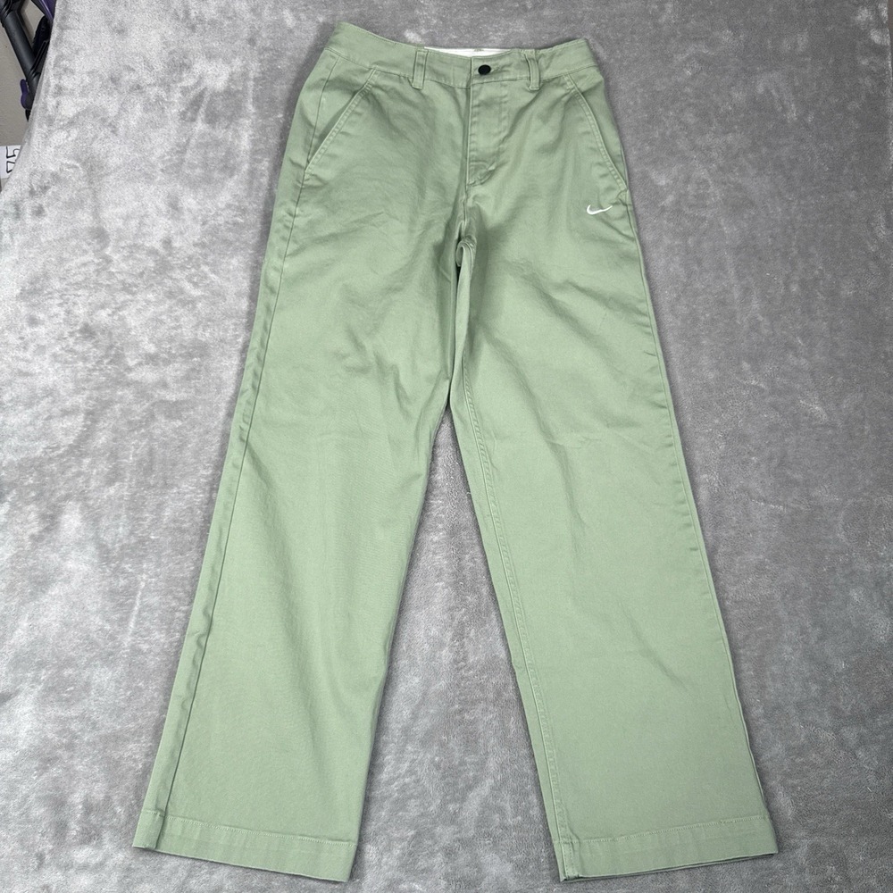Nike Pants Men's Size 28 Life El Chino Trousers Oil Green Wide Preppy SB